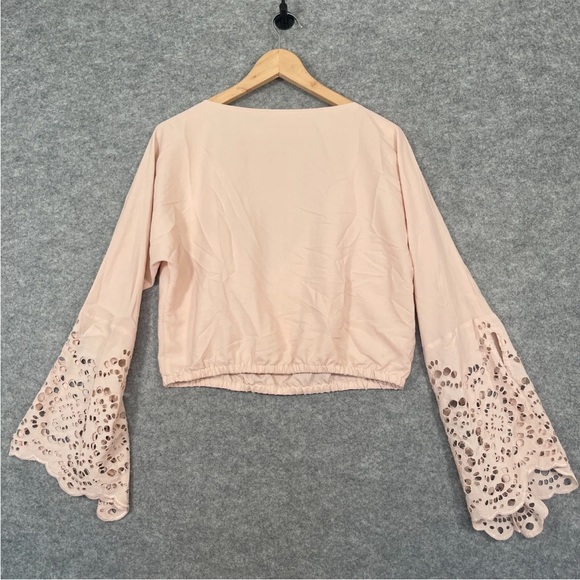 WINSTON WHITE 2 Piece Set Size M/L Womens Pink Shorts & Top Eyelet Summer - Picture 9 of 15